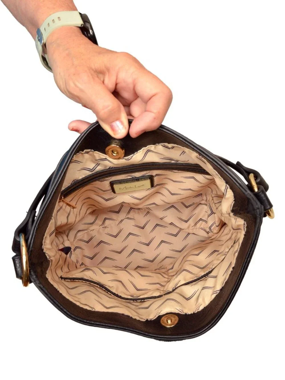 Moda Luxe Natasha Hobo Vegan Leather Black